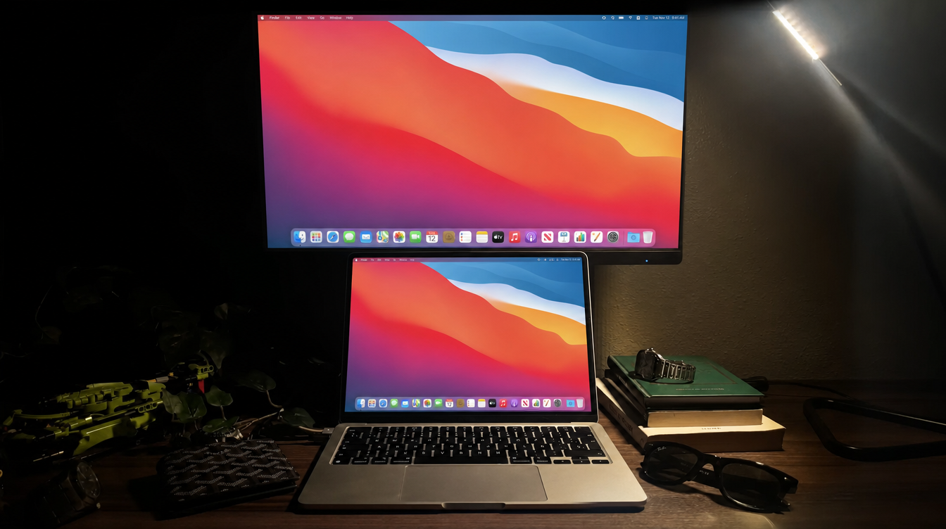 Setup com wallpaper de fábrica